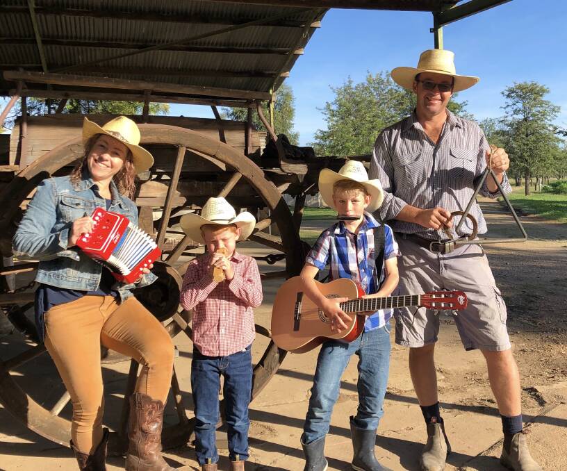 PREPARING: The Smith family from Gunnedah are gearing up for the Family/Household Entertainment section, one of the most popular sections this year. Photo: Supplied