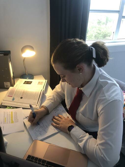 MOTIVATION: Year 12 student Paige Gainsford said it has been a struggle keeping the same level of motivation up working from home, however is thankful to have such supportive teachers helping from afar. 