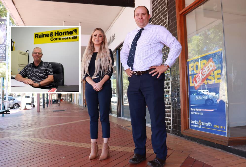 GROWTH: Tamworth Commercial Real Estate gurus Gavin Knee from Burke and Smyth and Bob Newlan from Raine and Horne said the market was still strong, but on the precipice to get stronger. Photos: Jacinta Dickins