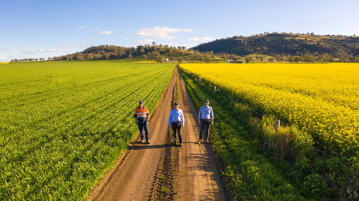 EXPECTATIONS: Graincorp's Senior grower manager for the region Nicholas Chambers (pictured right) says they are well on their way to an expected ten fold increase in the winter crop harvest this year in comparison to 2019.