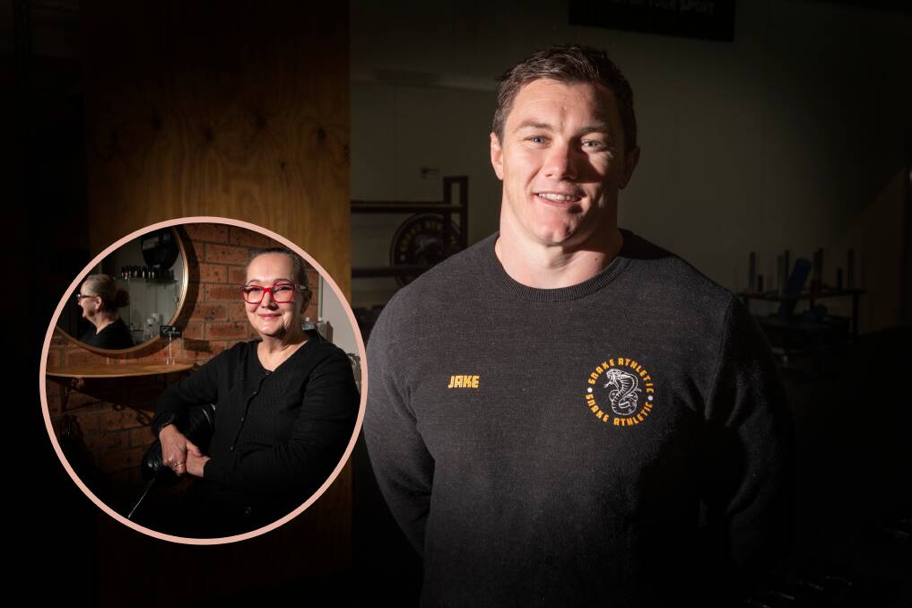 WEIGHT OFF: Jake Douglas, owner of Snake Athletic, and Lorraine Cloake from Euphoria Hair Beauty Spa welcome the JobKeeper extension. Photos: Peter Hardin