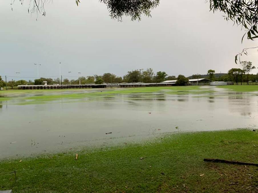 WET: The Namoi River area has already been drenched with rain over the weekend, with this photo taken in Gunnedah. Photo: Gunnedah Fire and Rescue 