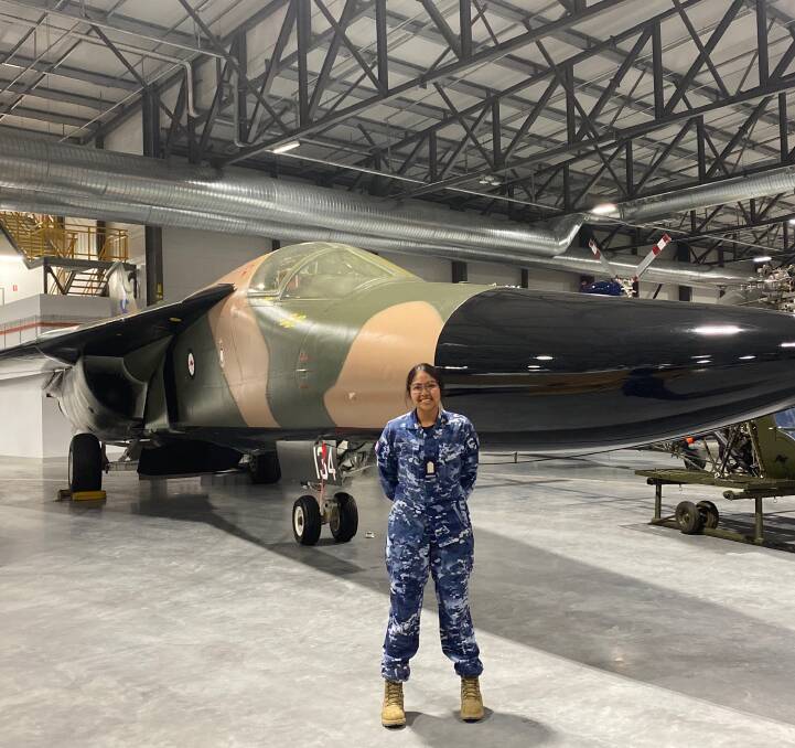 ON BASE: Theresa Miloar is currently at the Australian Defence Force Academy in Canberra, studying her bachelor of Technology Aviation. Photo: SUpplied