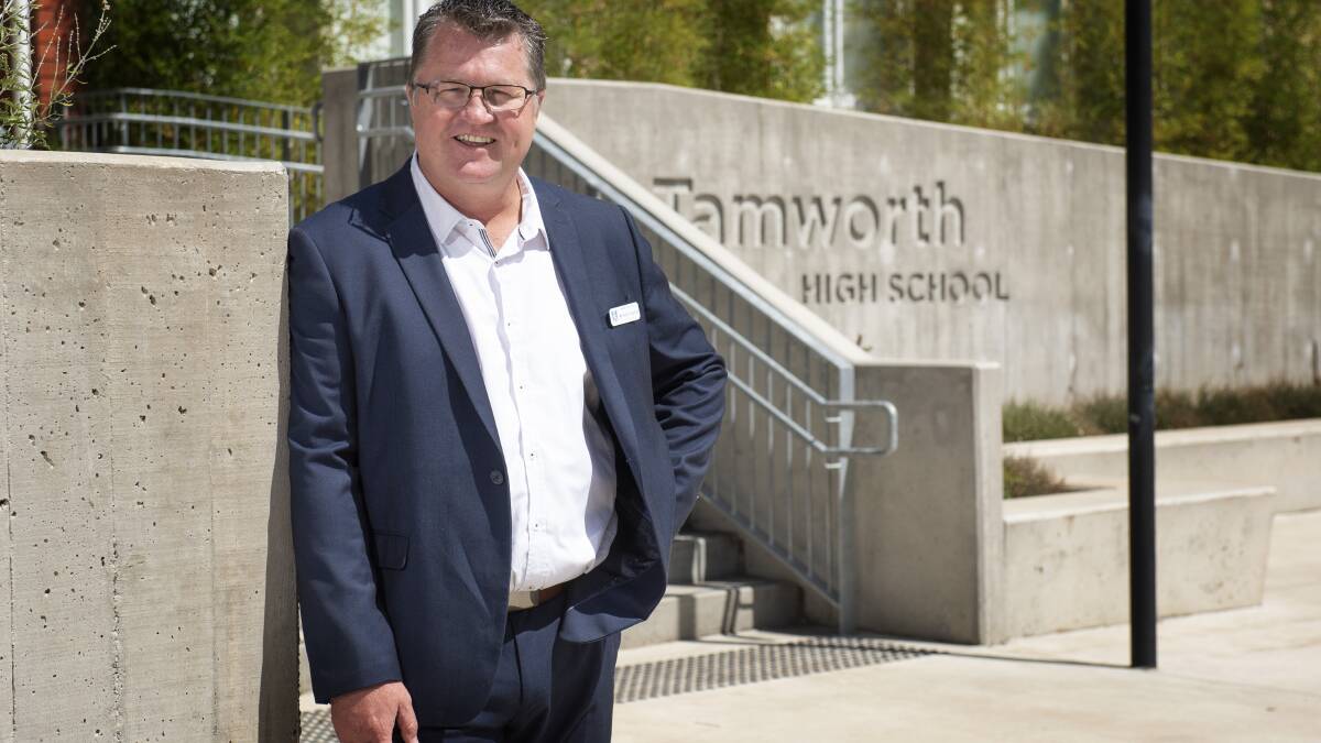 LOVE: Keith Leyshon, new principal at Tamworth High School, is three weeks into his first regional NSW teaching gig, moving here from Newcastle, and is loving every minute of it so far. Photo: Peter Hardin