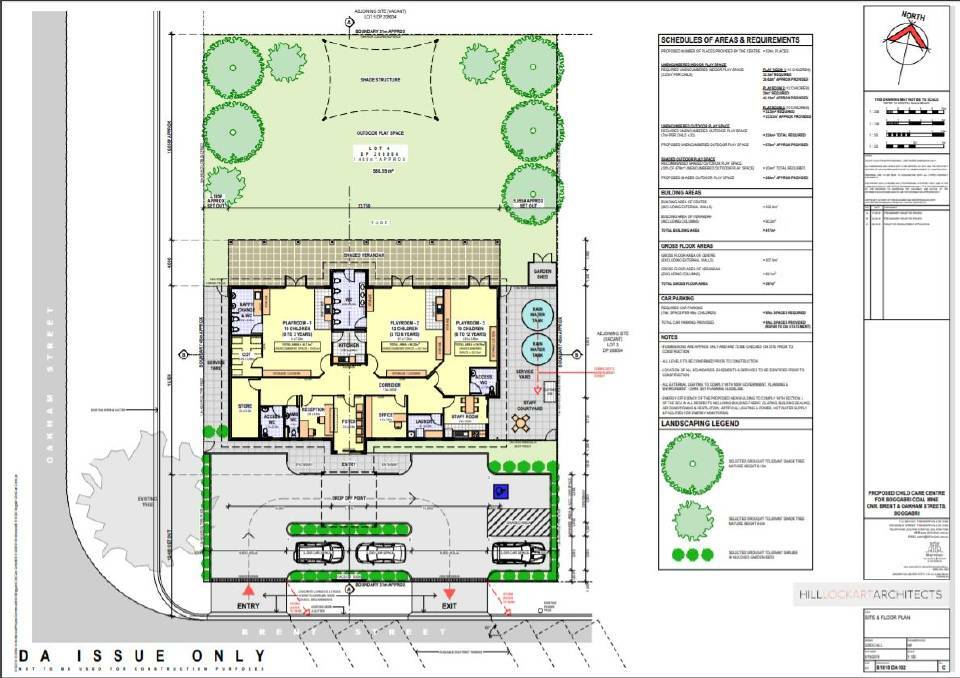  The floor plan for the proposed child care centre. Image: Hill Lockart Architects