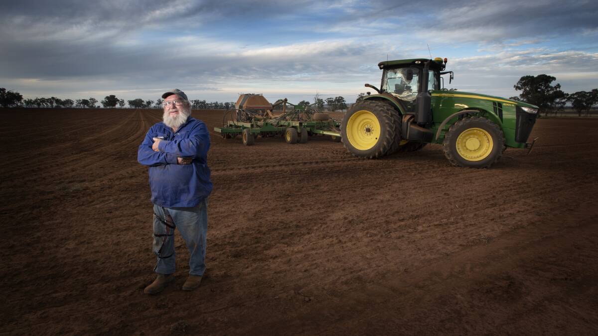 RELEIVED: Tamworth grower Terry Blanch has finished harvest for the year, and was thrilled the weather held up despite dire forecasts. Photo: Peter Hardin