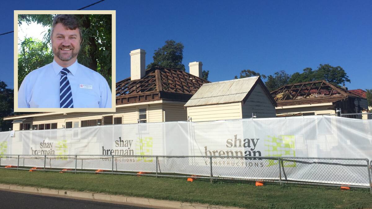 IN ACTION: Carinya Gunnedah principal Chad Kentwell says expansion plans are on track, with a house on Elgin Street now being demolished.