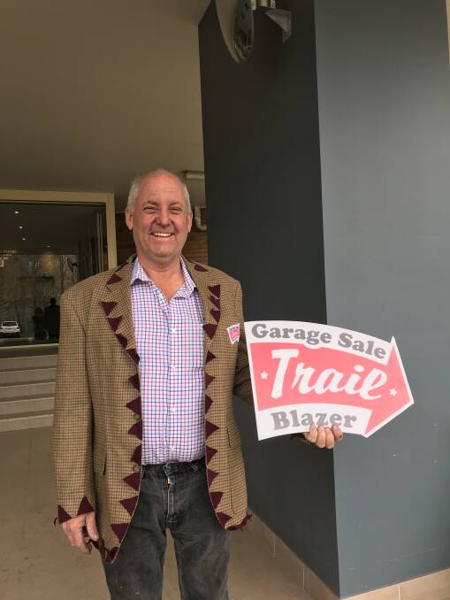 LPSC mayor Councillor Andrew Hope proudly wears his Garage Sale Trail blazer and is encouraging residents who wish to declutter to take part in the nation wide event. 
