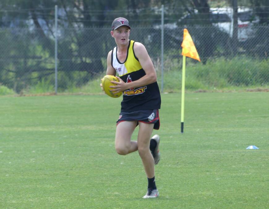 BRING THE HEAT: Inverell Saints' young gun Lachie White gets put through his paces. Photo: Supplied