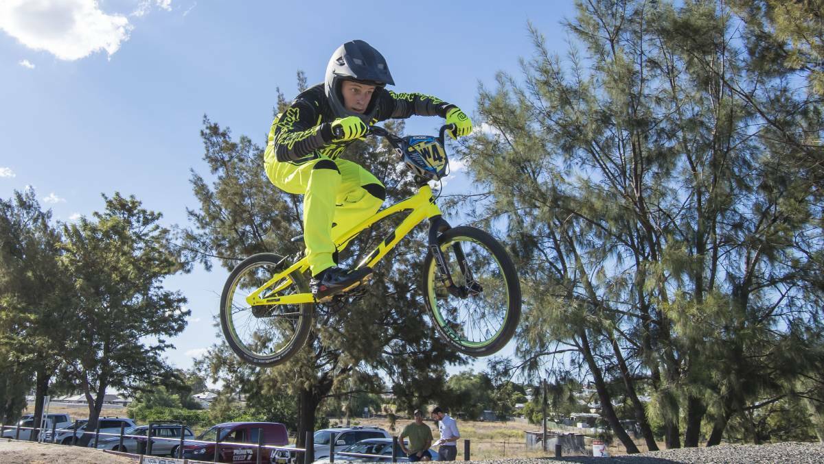 ON TOP OF THE WORLD: Tamworth's Jack Davis is busy preparing for the world BMX championships in Belgium. Photo: Peter Hardin 