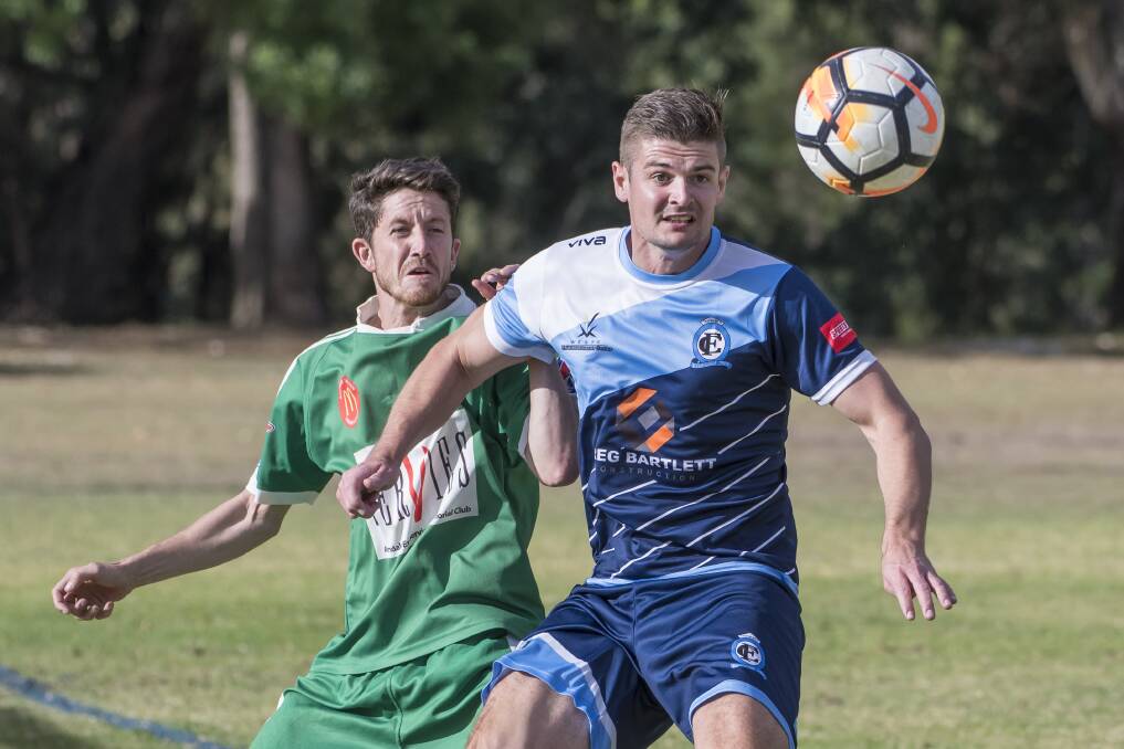 READY TO GO: Tamworth FC striker Kurt Barrow is hoping his side can make the most of its opportunities against North Armidale on Saturday. Photo: Peter Hardin 