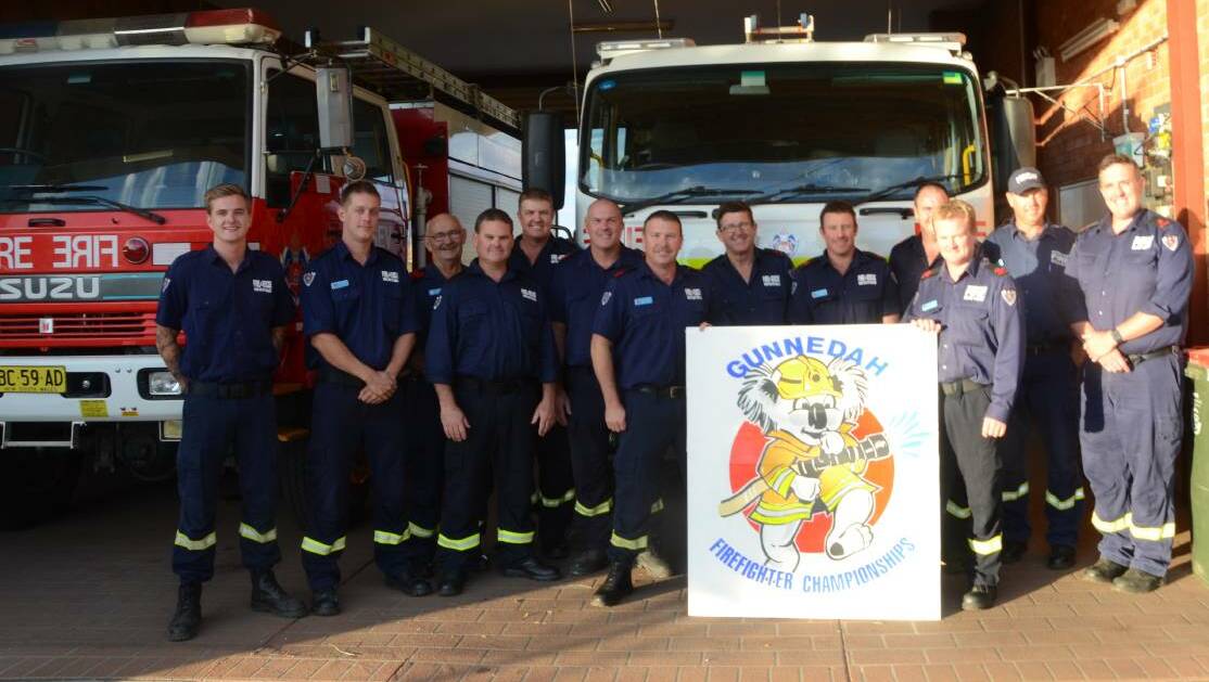 READY TO GO: The team from Gunnedah Fire and Rescue 314 are preparing to host the 2018 Fire and Rescue Championships in May. Photo: Billy Jupp