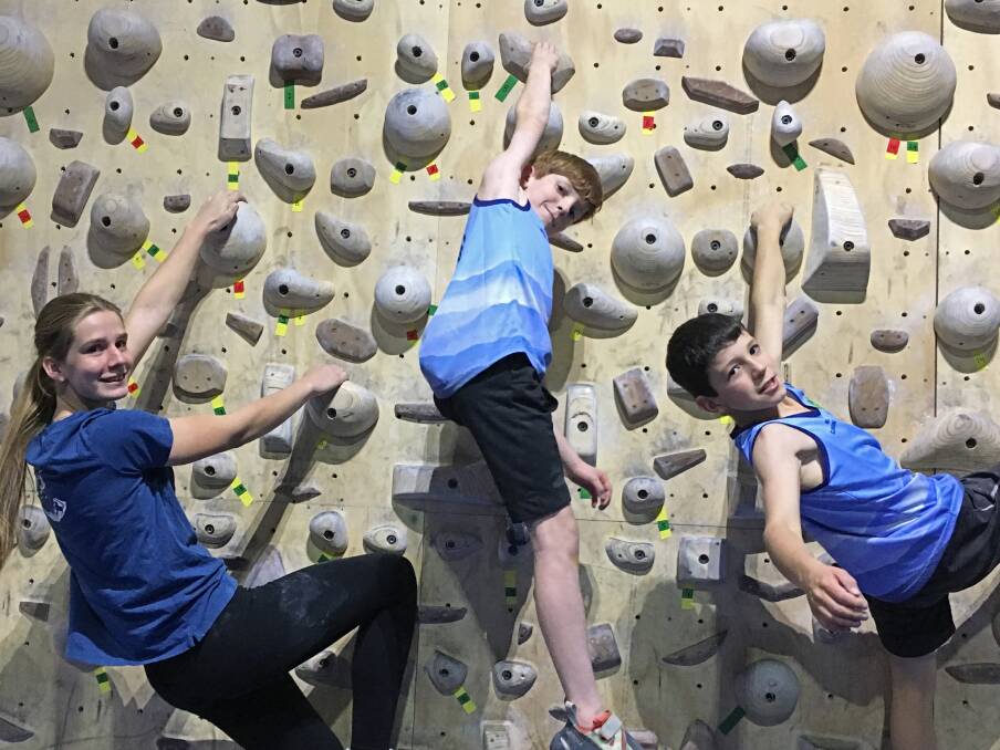 CLIMBING THE RANKS: Nikala Murray, left, Freddie Eather centre, and Archie Eather, right excelled at the national championships in Sydney. Photo: Billy Jupp 