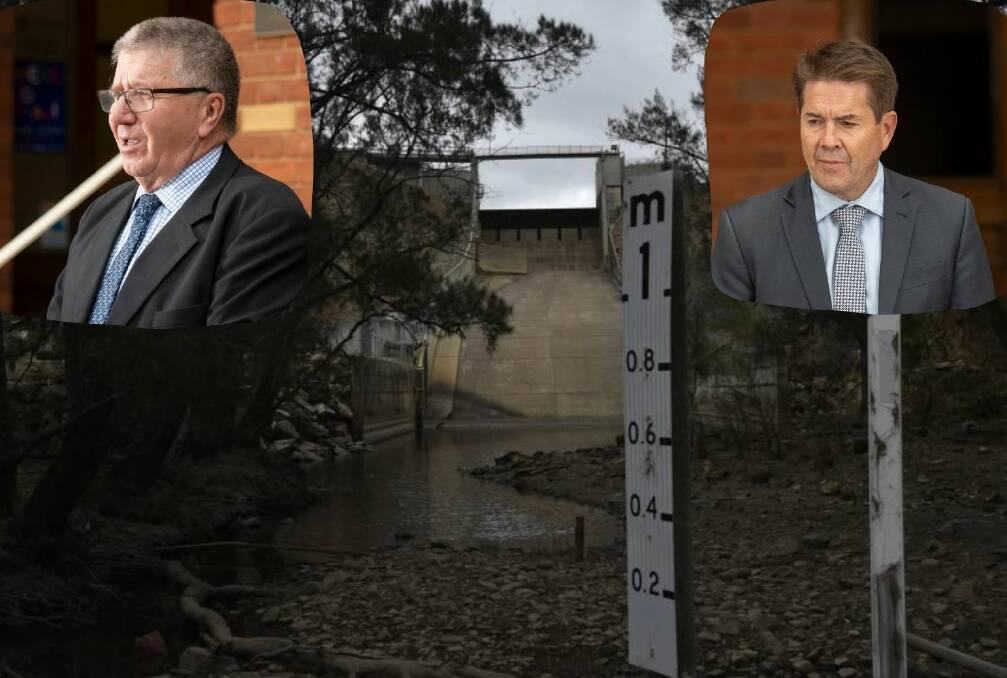 WATER WOES: Tamworth mayor Col Murray is pushing to ensure Tamworth gets its share of water from the new Dungowan Dam while Tamworth MP Kevin Anderson believes a balance between all users is needed. 