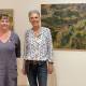 Tamworth Regional Gallery's education officer Emma Stilts and Earth Canvas director Gillian Sanbrook, Bowna, ahead of last Friday's exhibition opening. Photo: Billy Jupp 