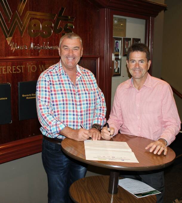 HISTORIC EVENT: Wests Entertainment Group CEO Rod Laing and Tamworth MP Kevin Anderson are eagerly anticipating next year's Super Rugby game at Scully Park. Photo: Supplied 