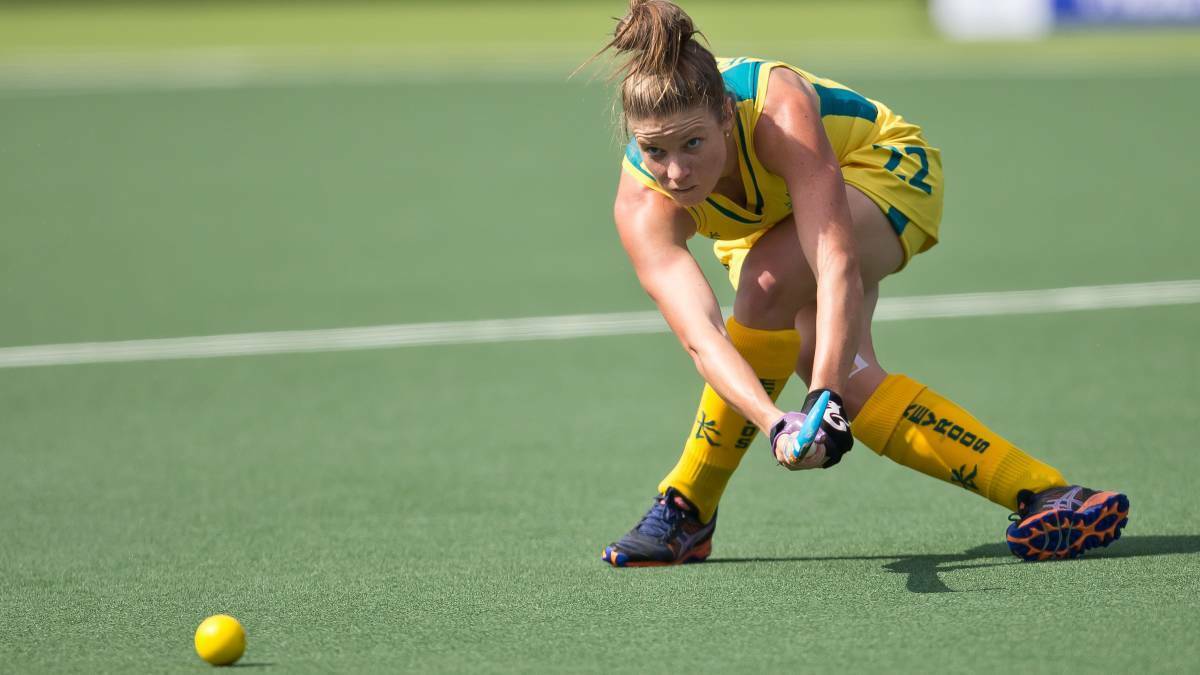 NATIONAL PRIDE: Tamworth's Kate Jenner will make her first appearance for the Hockeyroos since August 2015 when the side faces off against New Zealand on ANZAC Day. Photo: Grant Treeby 