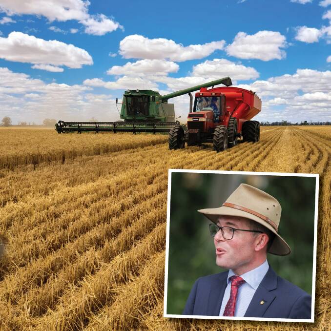NSW Agriculture Minister Adam Marshall (inset) announced the Harvest Leave program on Thursday. Photos by Jess Mcdougall and Lucy Kinbacher. 
