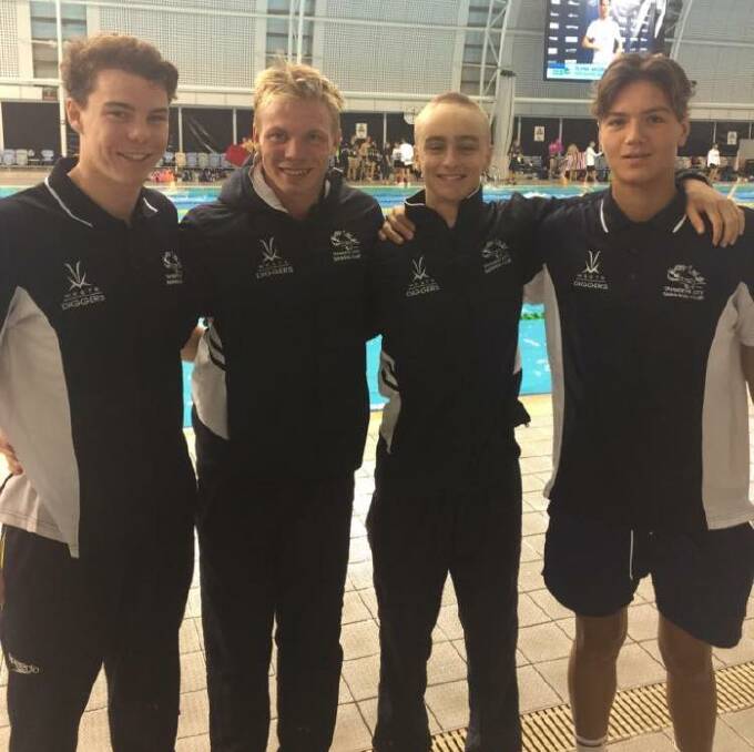 TEAM EFFORT: Tamworth City Swimming Club entered a relay team into the Australian Age Championships for the first time. Photo: Supplied 