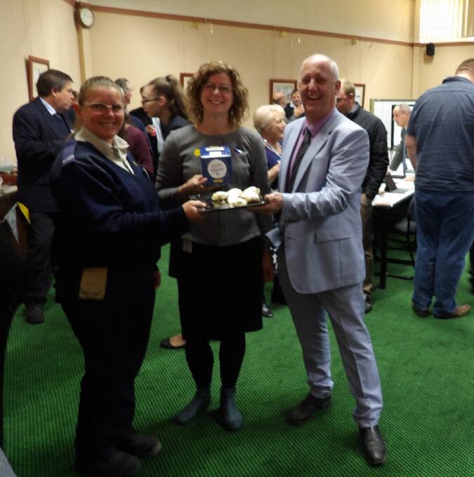 A GOOD CUPPA: Christine Anderson, Brooke Stevenson and LPSC mayor Andrew Hope share a cuppa at the recent Biggest Morning Tea event. Photo: Supplied 