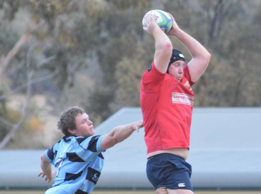 UP IN THE AIR: Red Devils second-rower Matt Roseby will be aiming to help his side secure a home semi-final when they clash with the Scone Brumbies on Saturday. Photo: Samantha Newsam 