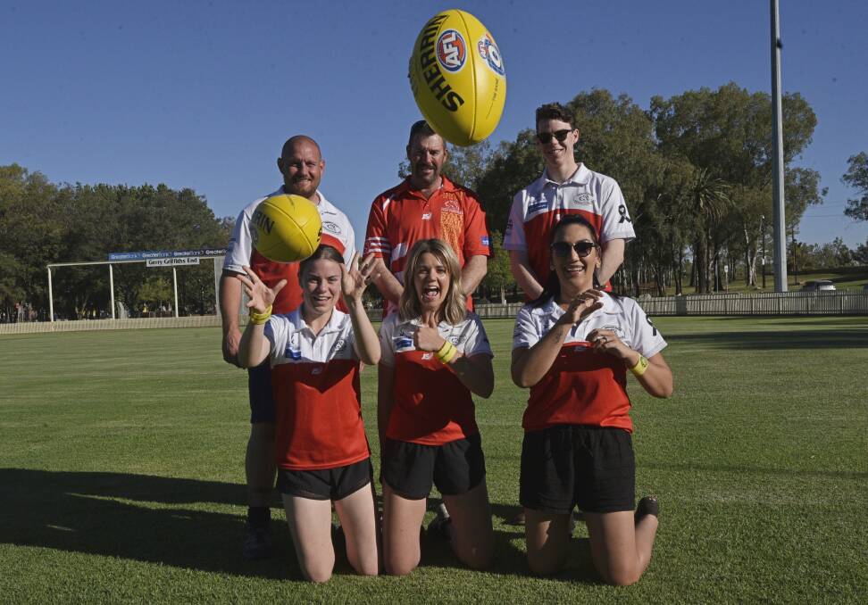 FRESH START: Josh McKenzie, Andrew Donohue, Ed George, Daisy George, Sasha Verdouw and Naomi Burke will be among the first players to experience Tamworth's new AFL nines competition. Photo: Billy Jupp 