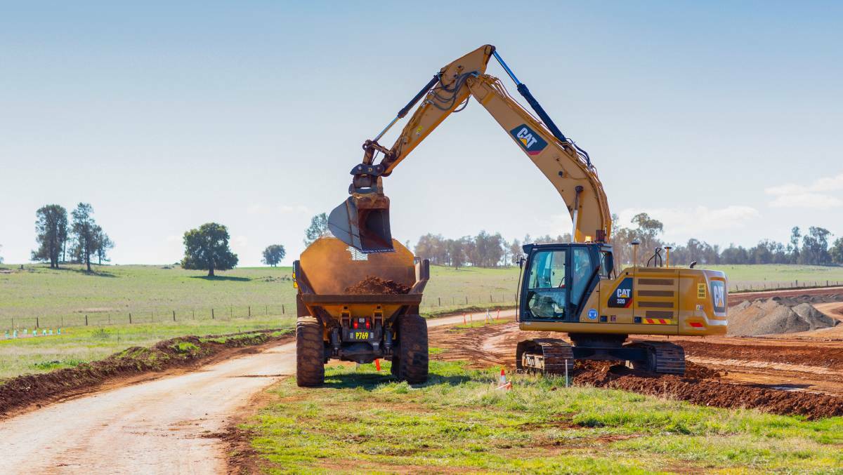 PROGRESS: Construction is currently underway on the Parkes to Narromine section of the Inland Rail.Photo: ARTC
