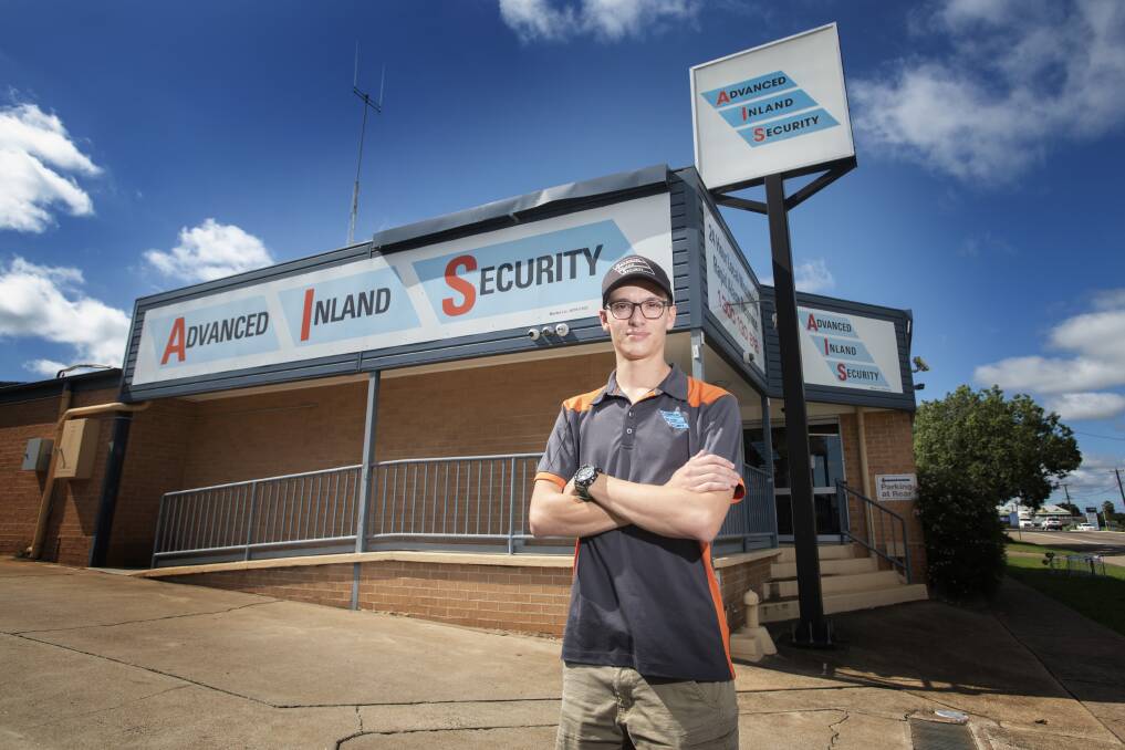 HERE TO HELP: Advanced Inland Security sales manger Issac Carr has been helping locals beef up their security during the COVID-19 pandemic. Photo: Peter Hardin 310320PHB004 