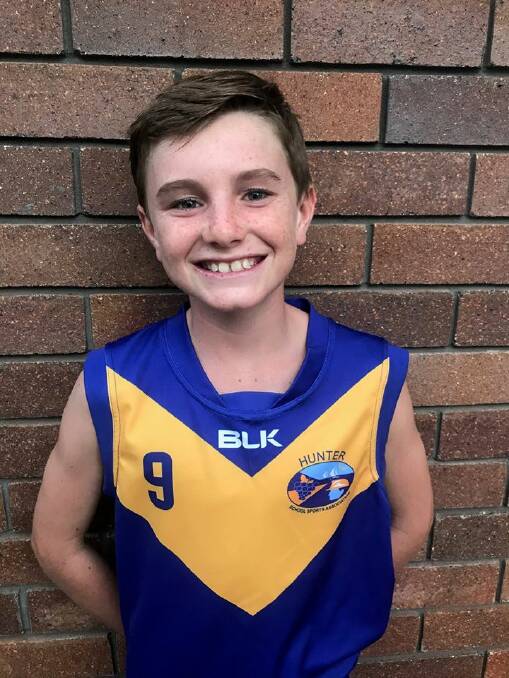 YOUNG GUN: Gunnedah's Chad Fisher will line up for Hunter in the PSSA Aussie Rules Championships. Photo: Supplied 