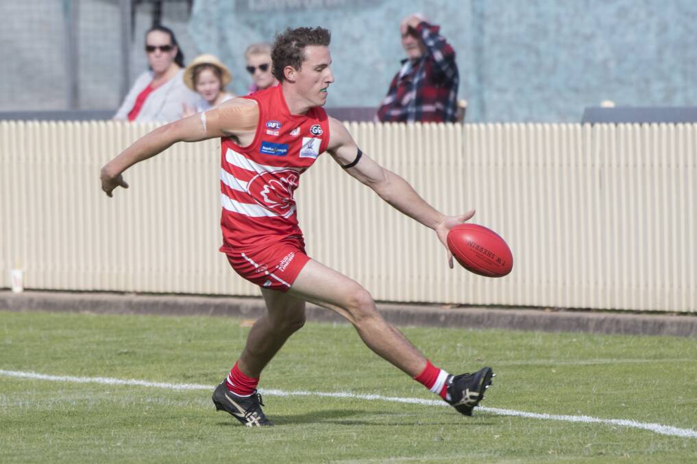 IMPACT PLAYER: Liam Dunn has been a welcome inclusion in the Tamworth Swans' backline. Photo: Peter Hardin 250519PHE326