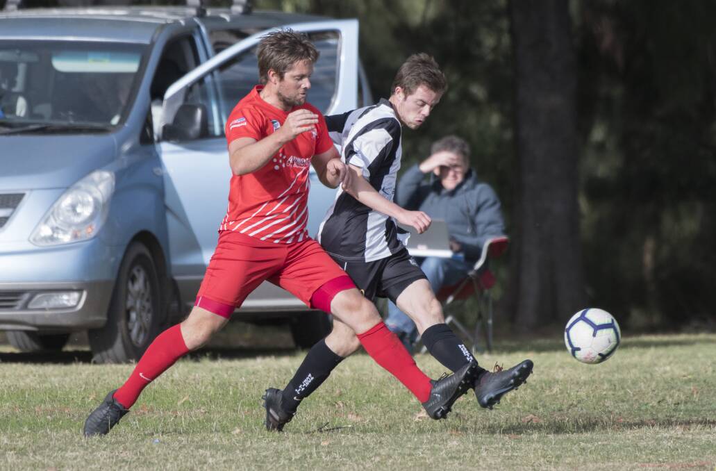 UP FOR GRABS: North Companions and North Armidale will battle it out on Saturday for a spot in the Premier League grand final against Tamworth FC. Photo: Peter Hardin 110519PHF230 