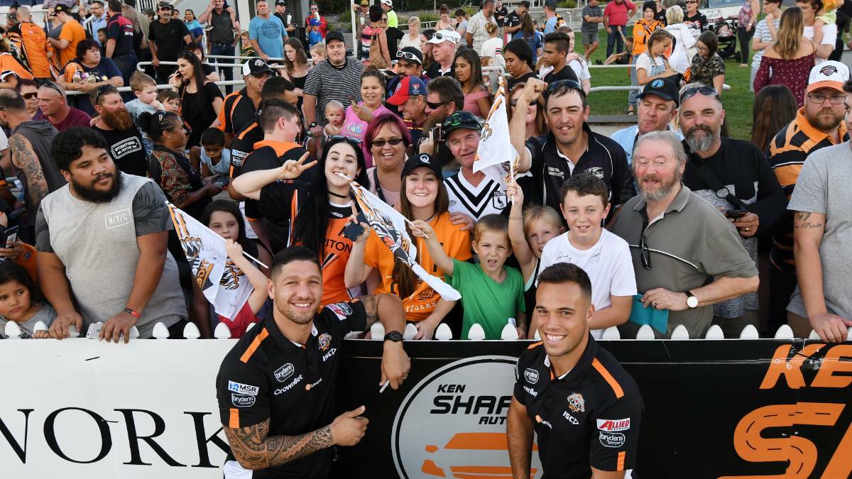 IN DOUBT: Wests Tigers visit to Tamworth this year is up in the air after the federal government's warning on Friday. 