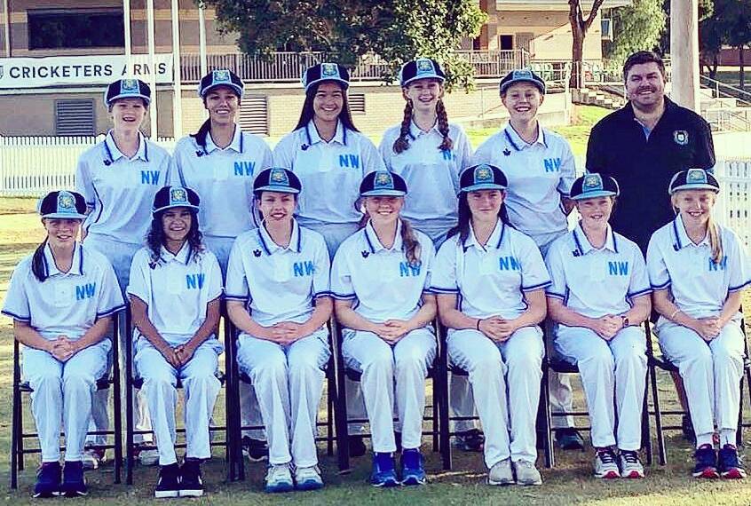 MASSIVE EFFORT: The North West Combined High School girls cricket team excelled at the state carnival, coming away with a third place finish. Photo: Supplied