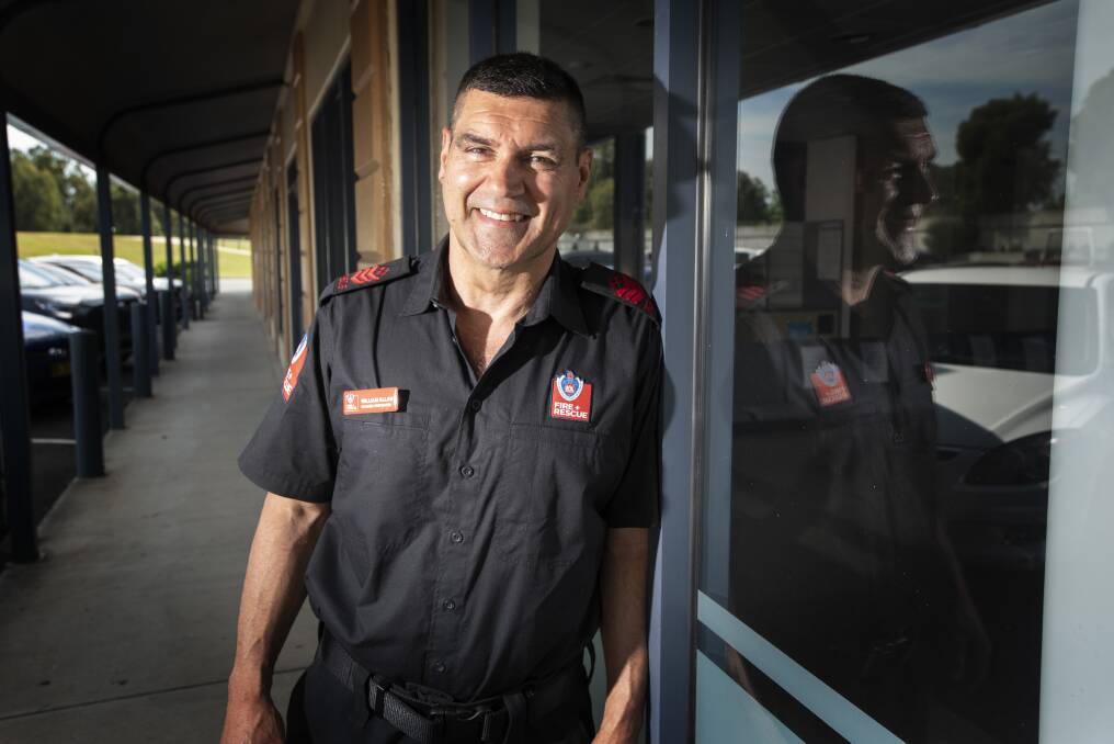 ON THE JOB: Billy Allan is celebrating 25 years serving the community with Fire and Rescue NSW. Photo: Peter Hardin 180920PHA002