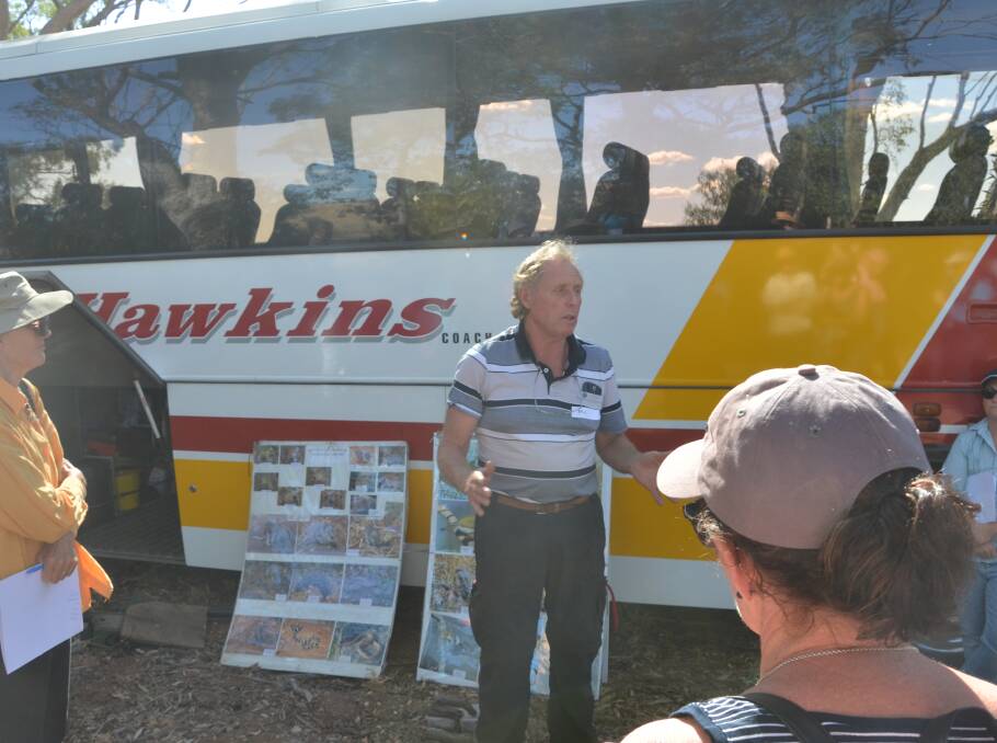 HERE TO HELP: Tamworth ecologist Phil Spark addresses the crowd at a koala field day in Curlewis. Photo: Billy Jupp 