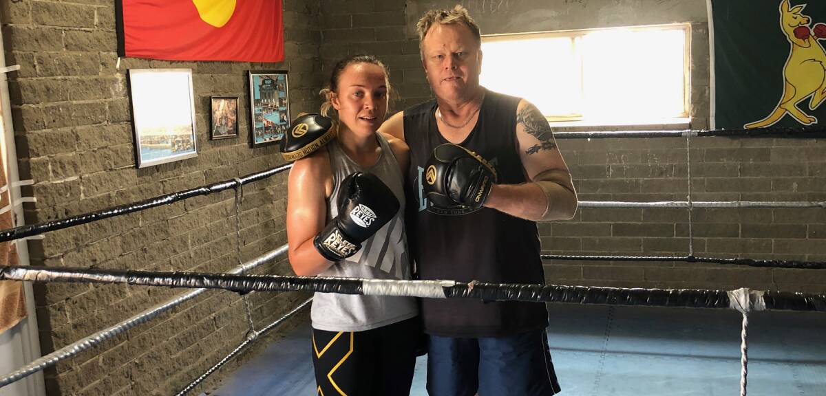 READY TO RUMBLE: Enja Priest has been supported by her coach David Syphers ahead of this weekend's Australian Amateur Boxing Championships. Photo: Supplied 
