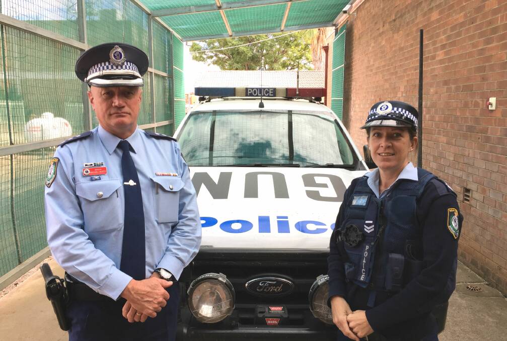 OUT IN FORCE: Oxley Police Inspector Michael Wurth and Senior Constable Amanda Burgess are prepared for a busy long weekend on our roads.   