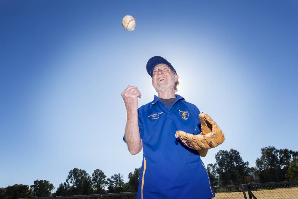 FIELD OF DREAMS: Warren Radford is prepared for Tamworth's annual baseball carnival. Photo: Peter Hardin 070619PHA011 