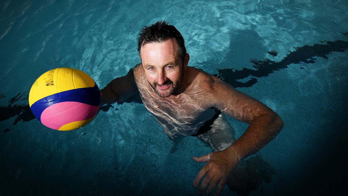 BIG EFFORT: Troy Gross helped NSW bring home silver in water polo at the Australasian Police and Emergency Services Games. Photo: Gareth Gardner 