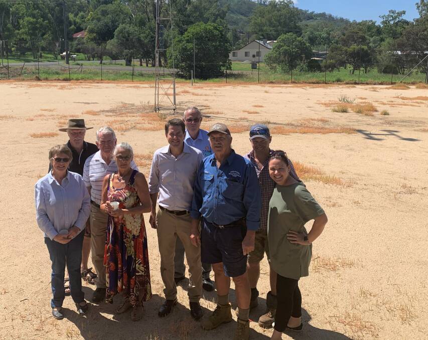 MAJOR BOOST: Tamworth MP Kevin Anderson with Piallamore Recreation Ground committee members, Sue Stass, Col McCormack, Bob Hutt, Fran Hutt, Tamworth Regional Councillor, Jim Maxwell, Mark Stass, Luke Stass and Leyna Stass. Photo: Supplied 