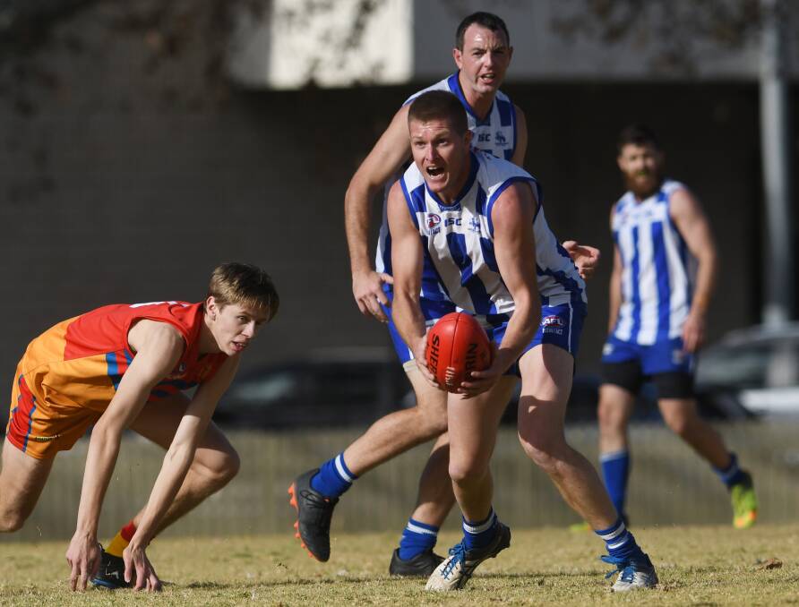 BUILDING BLOCKS: Brett Douglas believes a blend of youth and experience will keep the Roos competitive. Photo: Gareth Gardner 290619GGD07