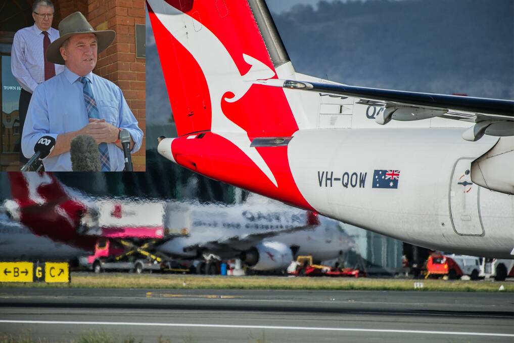 REST ASSURED: New England MP Barnaby Joyce has been assured by Qantas CEO Alan Joyce the company will continue to service the Tamworth and Armidale regions. 