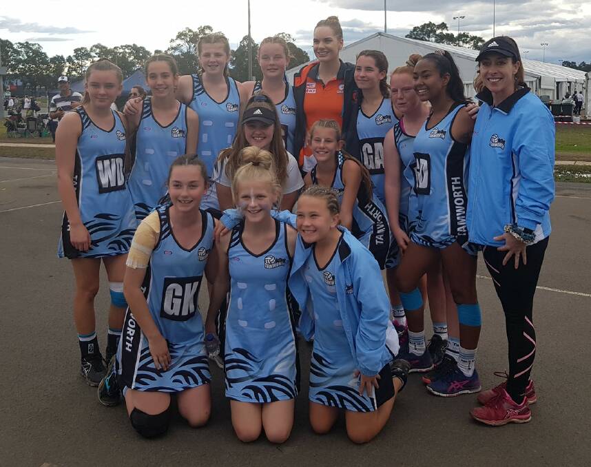 SUCCESS: Tamworth's under-13 team celebrate their sixth-place finish. Photo: Supplied 