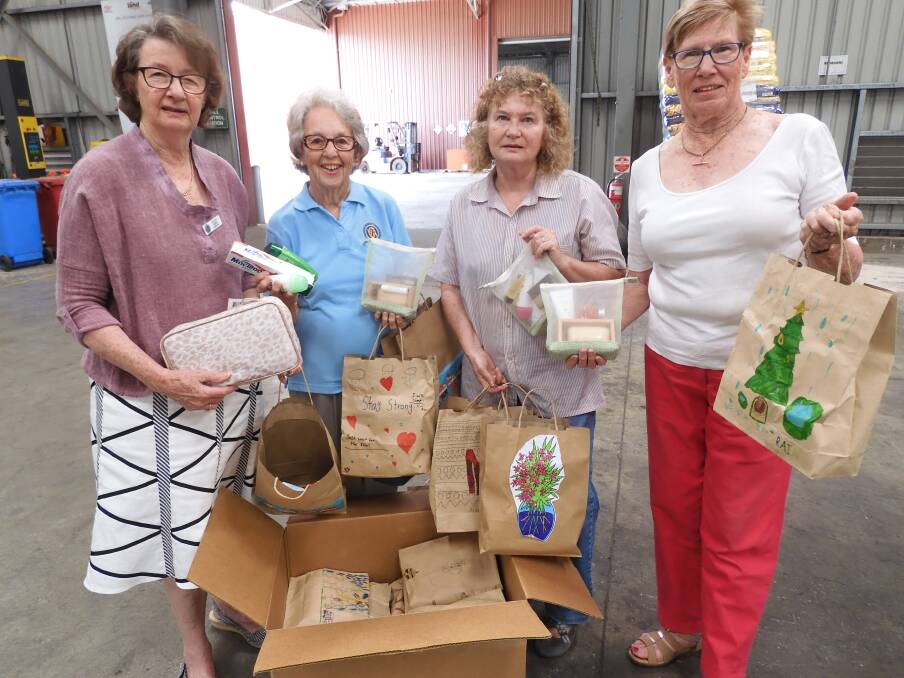 DIGGING DEEP: Roslyn Ferris, Betty-Anne White, Pam Wright and Helen Robin are ready to help pamper some of the region's drought-stricken women. Photo: Supplied 