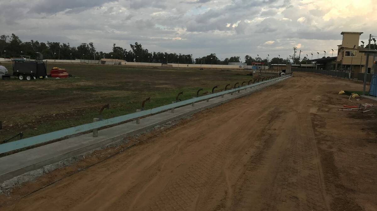 WORK IN PROGRESS: The Gunnedah Greyhound Racing Track upgrade is expected to be complete by January 27. Photo: Supplied 