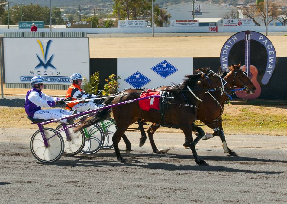 MEMORABLE WIN: Believe In Heaven storms past Shez Got Bling to record its second career victory. Photo: PeterMac Photography 