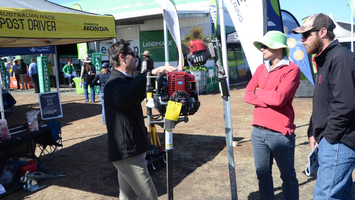 ON DISPLAY: The Honda Post Driver was being demonstrated at the Gunnedah Landmark stand at AgQuip. Photo: Billy Jupp 