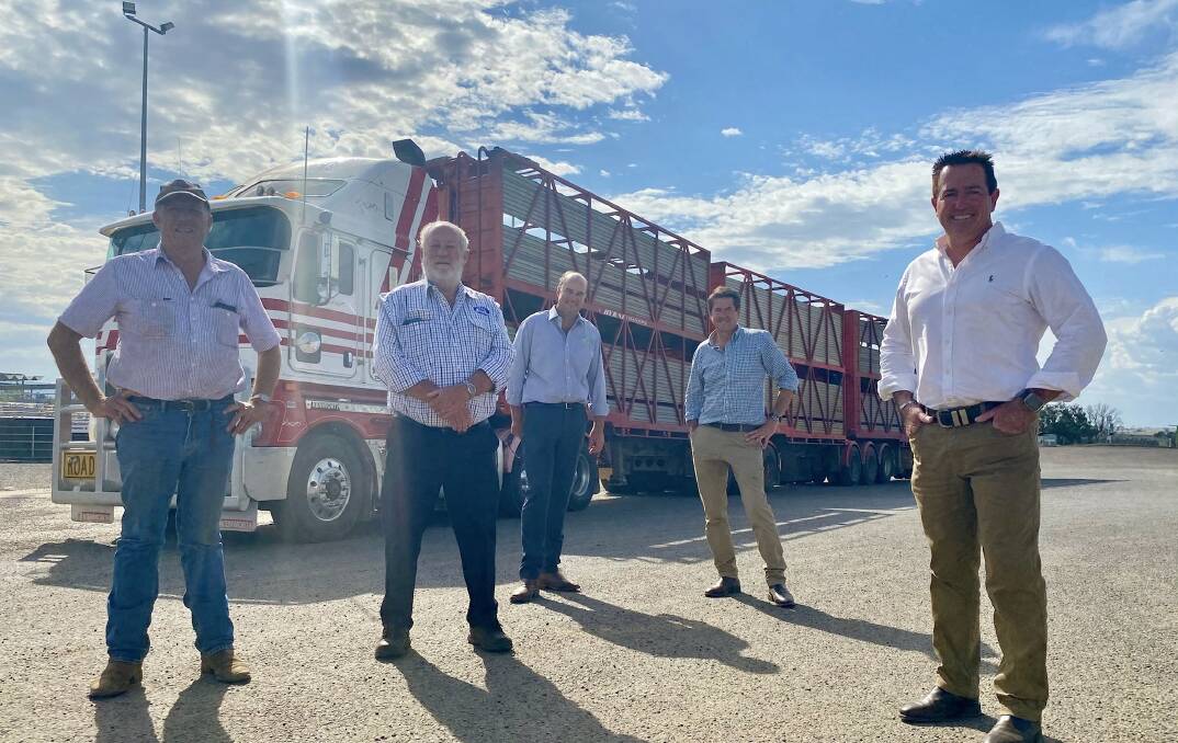 Stockmaster's Robert Cavanagh, LBRCA's Paul Pulver, ALRTA's Scott McDonald, Tamworth MP Kevin Anderson and roads minister Paul Toole welcome the change.