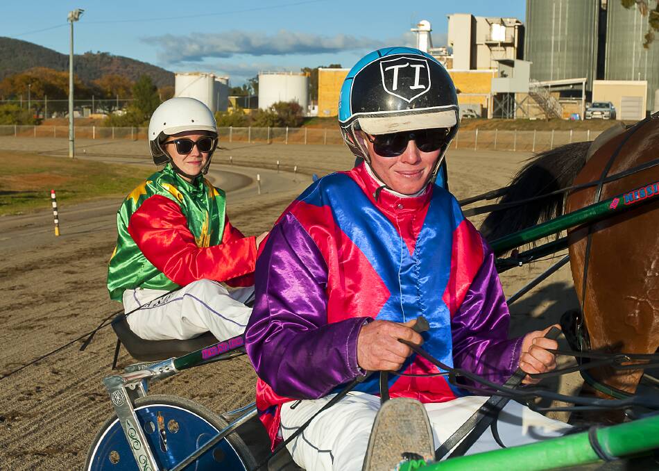 FAMILY AFFAIR: Emma and Tom Ison could not be separated as they past the post in Tamworth. Photo: PeterMac Photography 