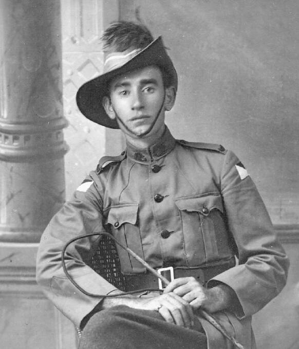 Trooper Kenneth Mansfield made it back from World War 1 and died in 1979 at Brackendale, Walcha aged 84 years. Photo: Walcha in the Great War 1914-1919